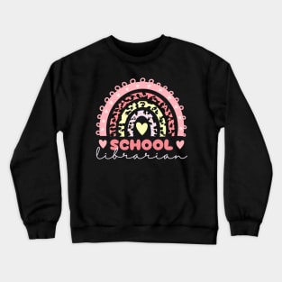 School Librarian Rainbow Crewneck Sweatshirt